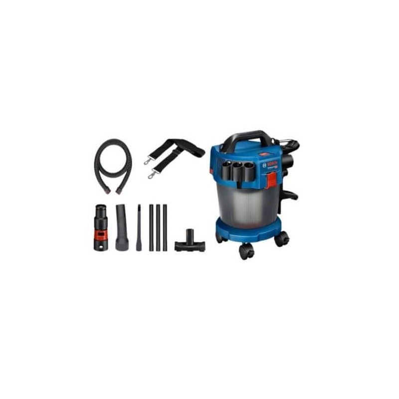 aspirateur bosch pro sans fil gas18v-10 l avec ces accessoires.